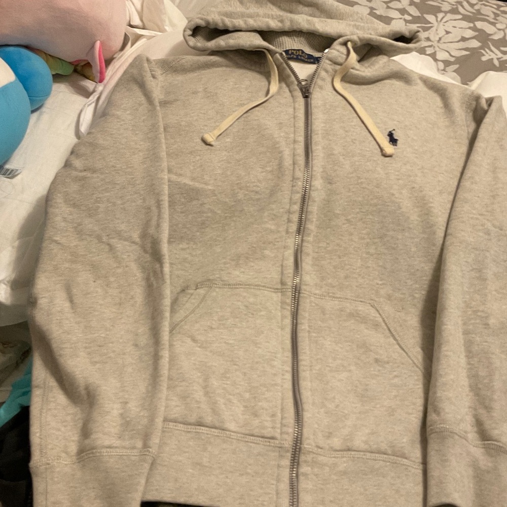 Polo by Ralph Lauren Gray Hooded Cardigan